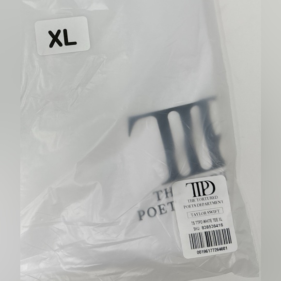 BRAND NEW Authentic The Tortured Poets Department White T-Shirt Size XL - Picture 6 of 7